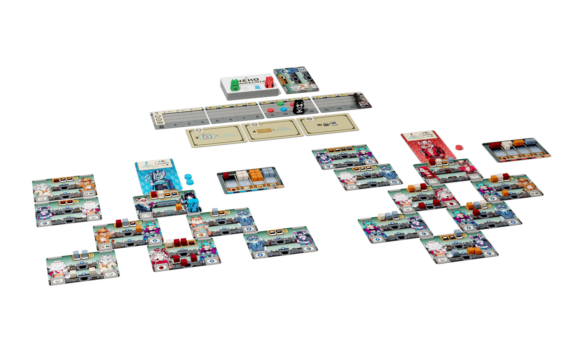 Neko Syndicate juego tablero como jugar